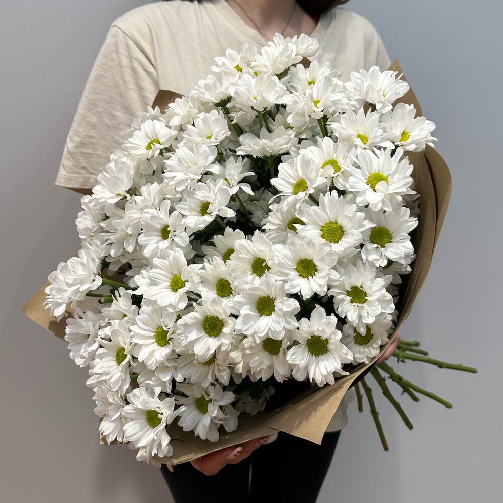 Букет «Летняя свежесть» – дыхание лета в белых хризантемах Феодосия Крым