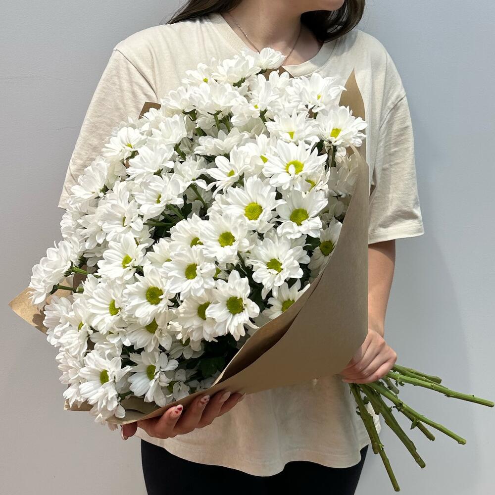 Букет «Летняя свежесть» – дыхание лета в белых хризантемах Феодосия Крым