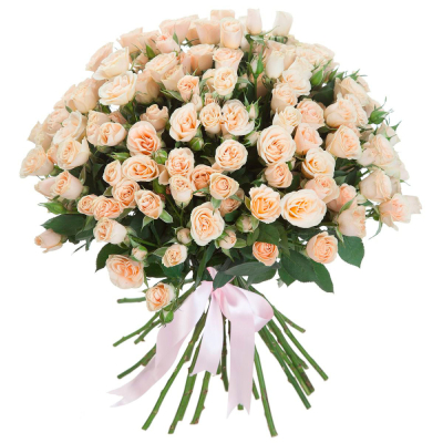 Нежный букет из персиковых кустовых роз – воплощение изысканности Феодосия Крым