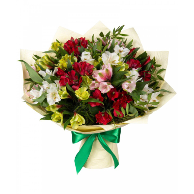 Букет «Теплые чувства» – разноцветные альстромерии с нежным посылом Феодосия Крым