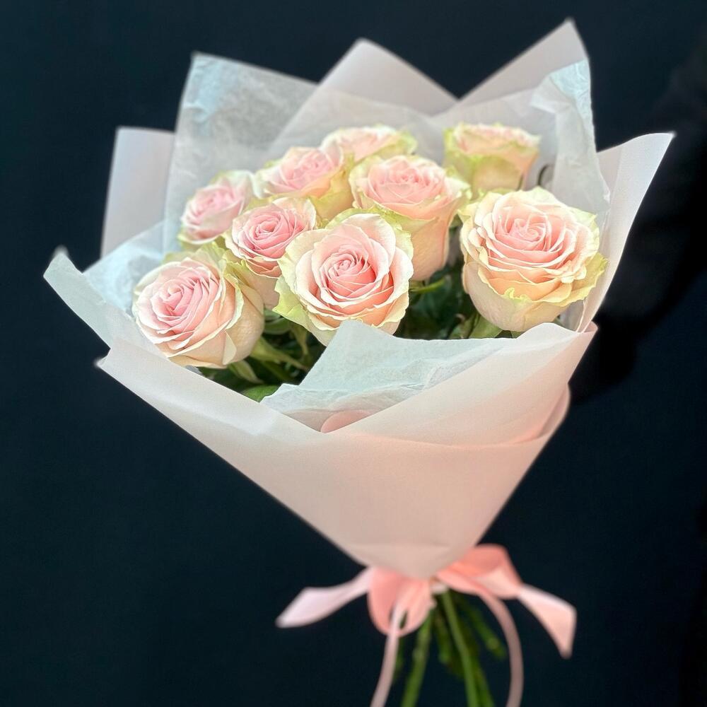 Букет из 9 розовых роз – нежность в каждом лепестке Феодосия Крым