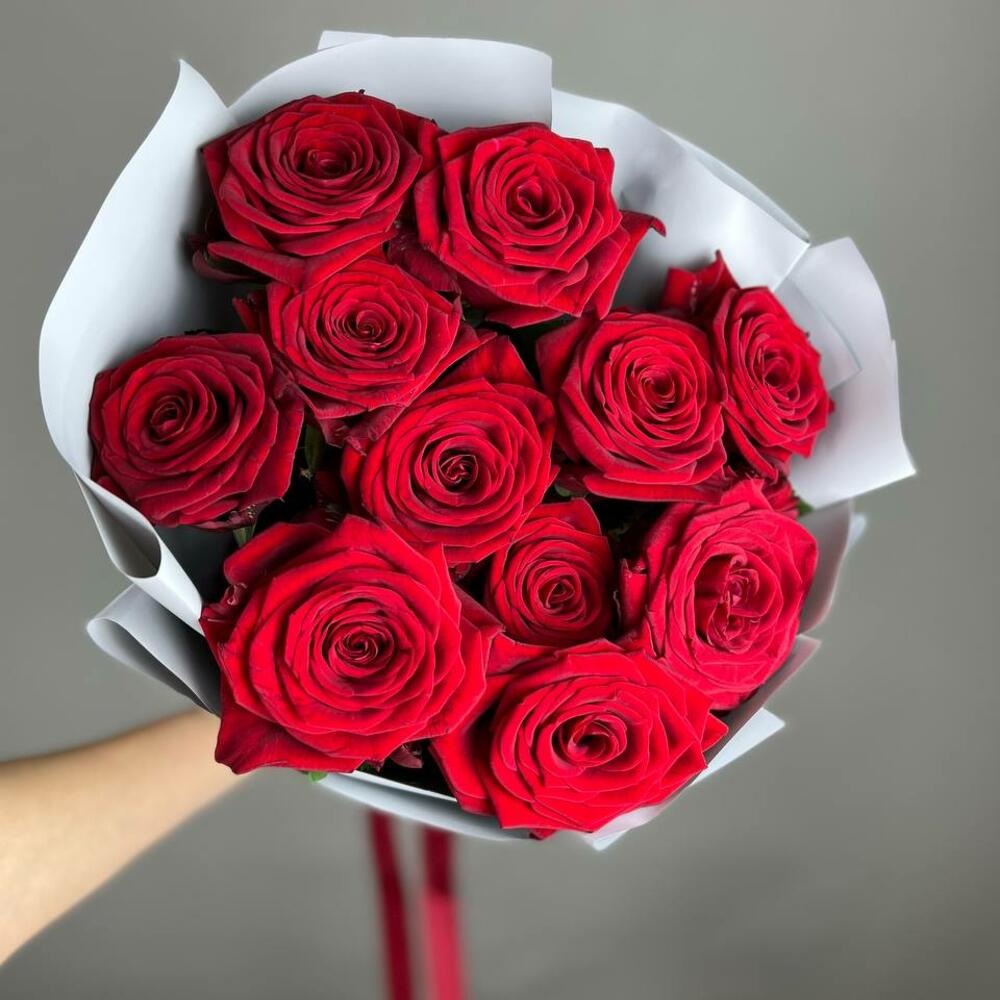 Букет «Красный бархат» – роскошь эквадорских роз Феодосия Крым