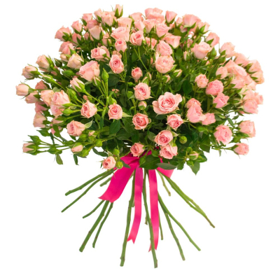 Букет «Нежные объятия» – романтика розовых кустовых роз Феодосия Крым