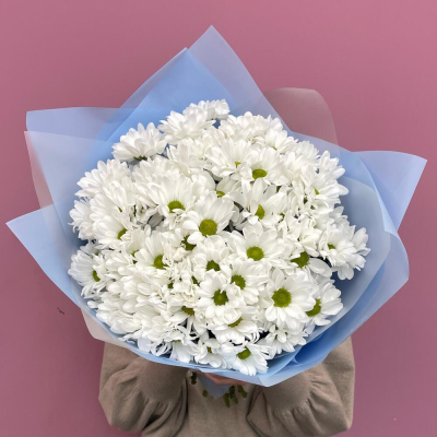 Букет «Ромашковое поле» – свежесть белых хризантем Феодосия Крым