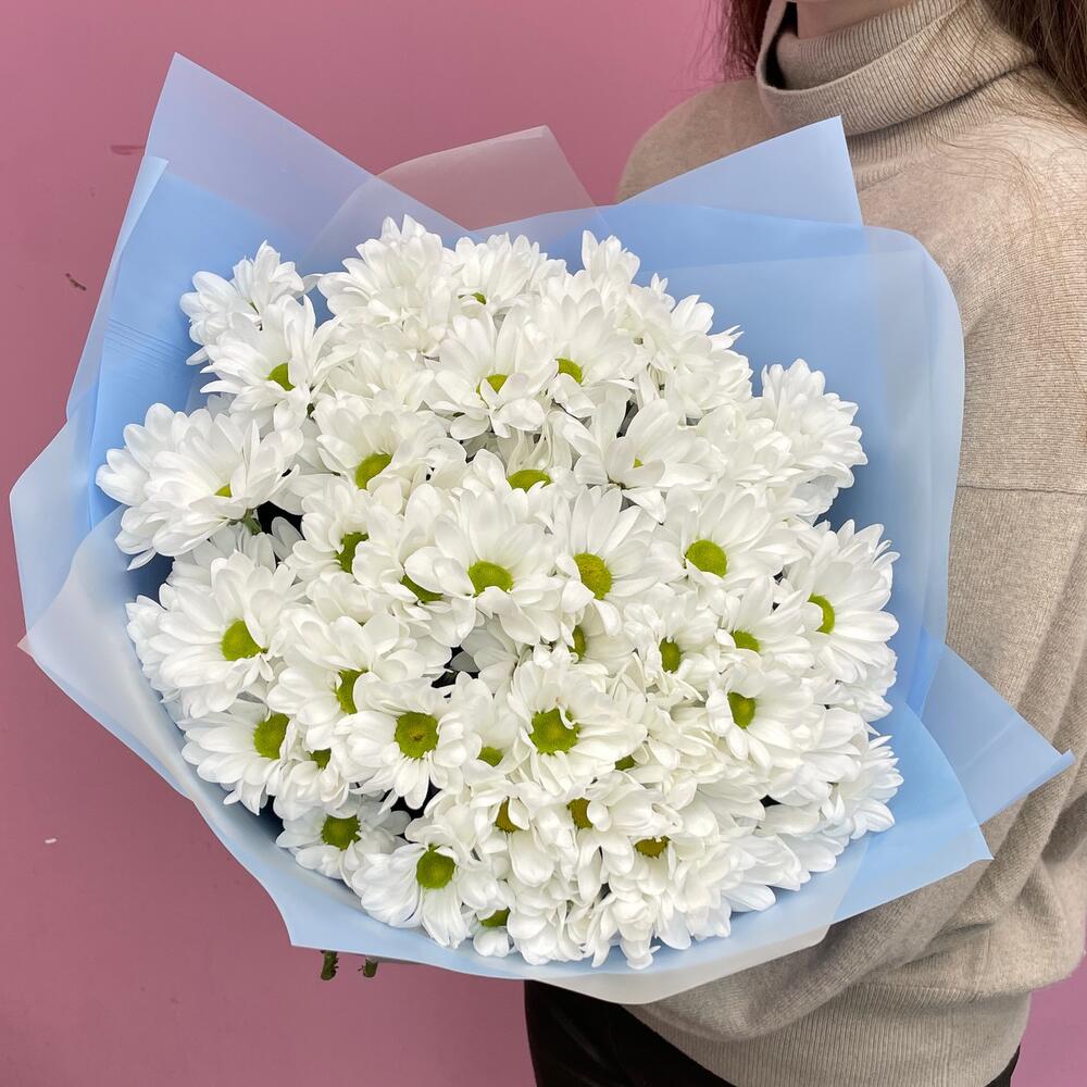 Букет «Ромашковое поле» – свежесть белых хризантем Феодосия Крым