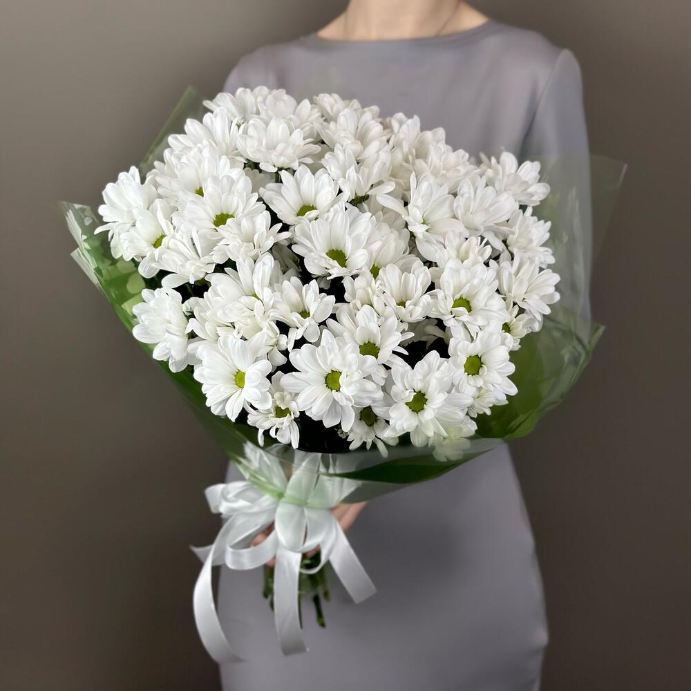 Букет «Мечты о лете» – свежесть белых хризантем Феодосия Крым