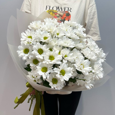 Букет «Летнее настроение» – свежесть белых хризантем Феодосия Крым