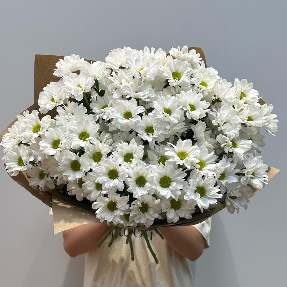 Букет «Летняя свежесть» – дыхание лета в белых хризантемах Феодосия Крым