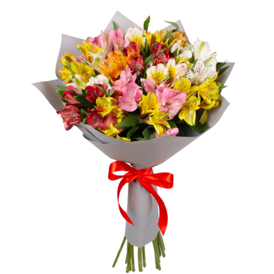 Букет «Рассвет» из разноцветных альстромерий Феодосия Крым