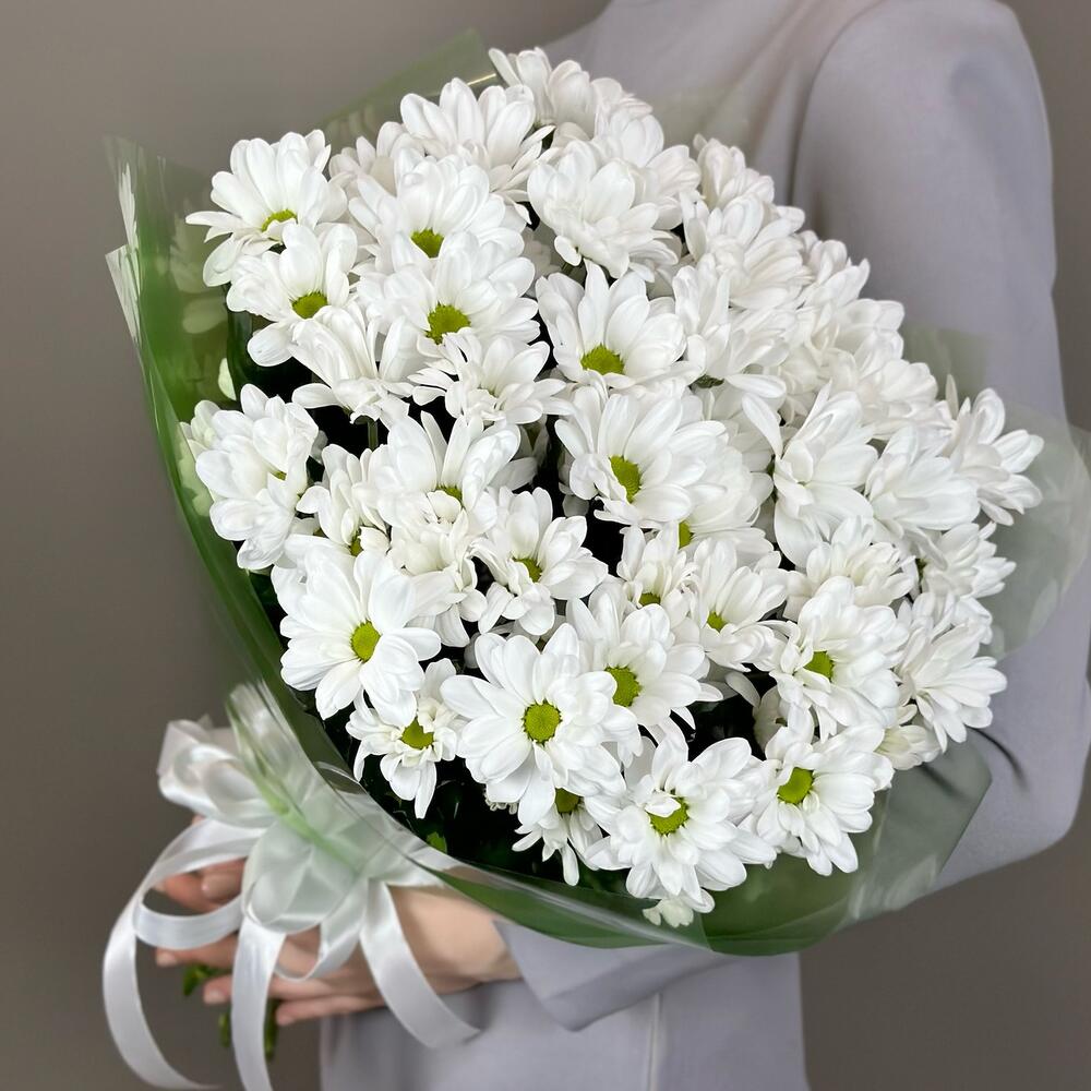 Букет «Мечты о лете» – свежесть белых хризантем Феодосия Крым