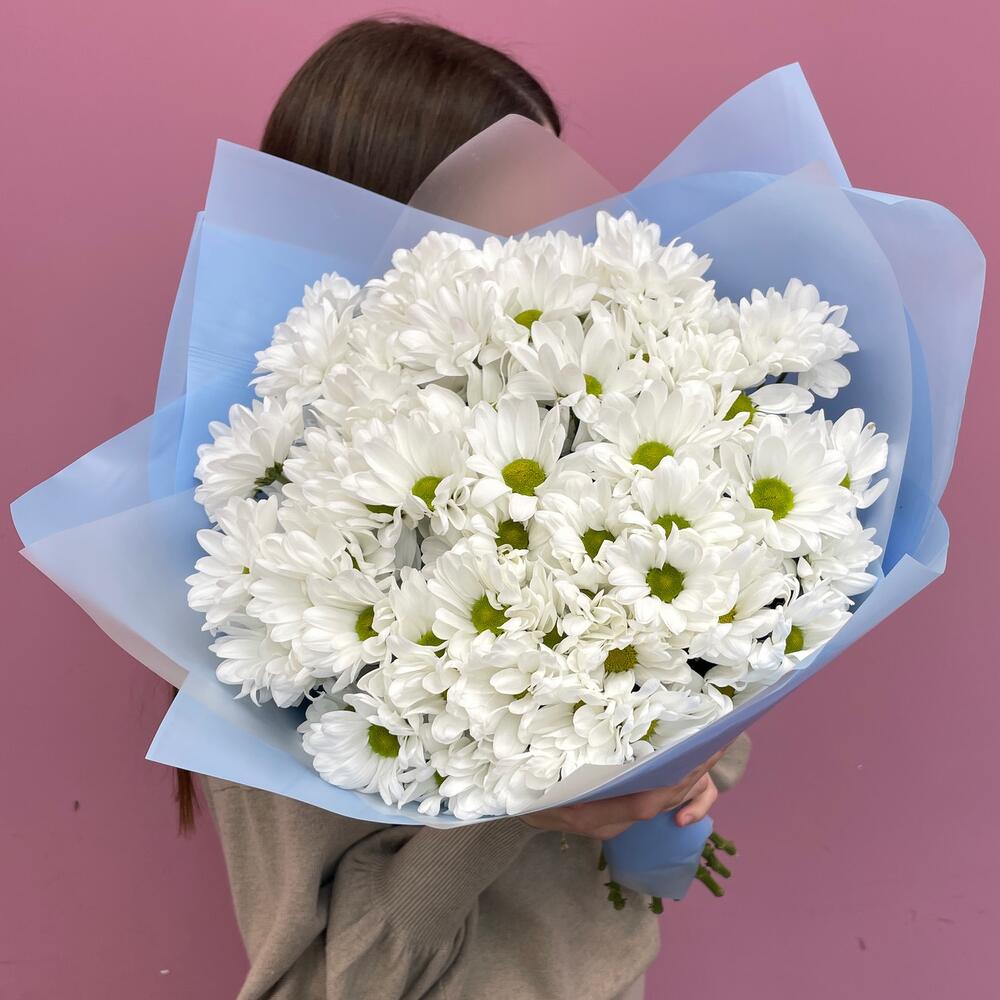 Букет «Ромашковое поле» – свежесть белых хризантем Феодосия Крым