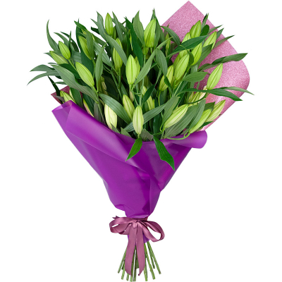 Изысканный букет из 15 свежих лилий – королевский подарок Феодосия Крым