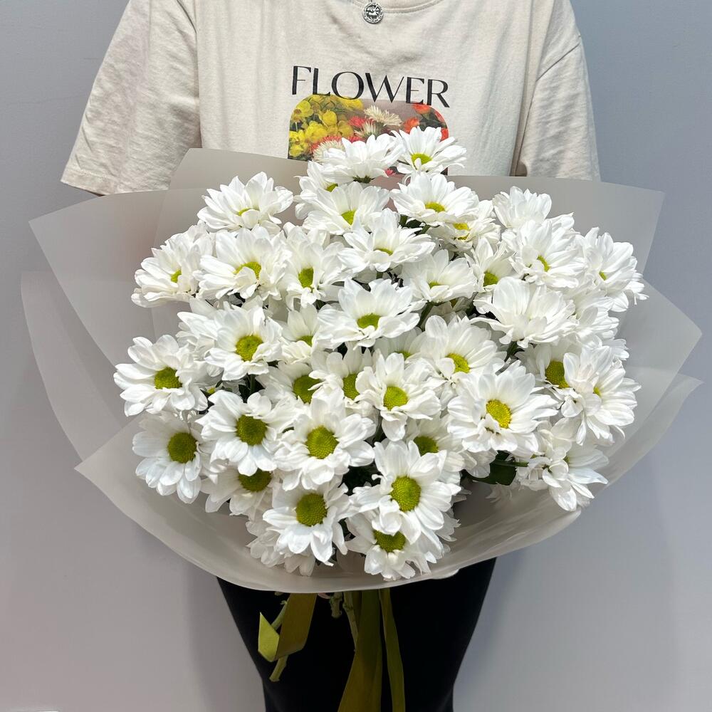 Букет «Летнее настроение» – свежесть белых хризантем Феодосия Крым