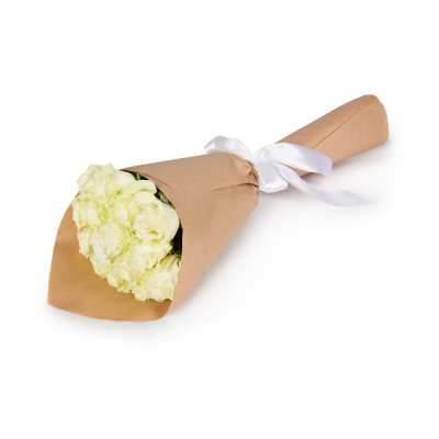 Букет из белых роз в крафте Феодосия Крым