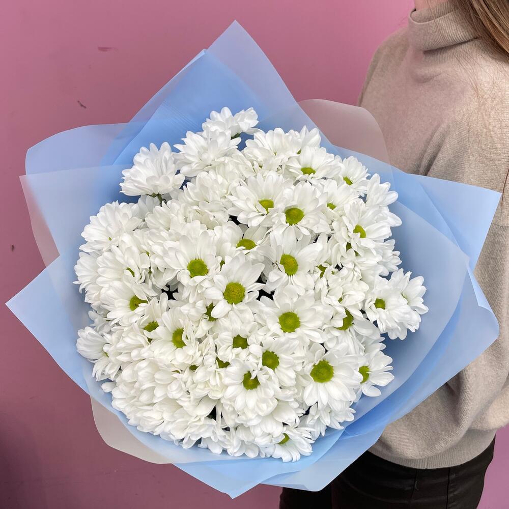 Букет «Ромашковое поле» – свежесть белых хризантем Феодосия Крым